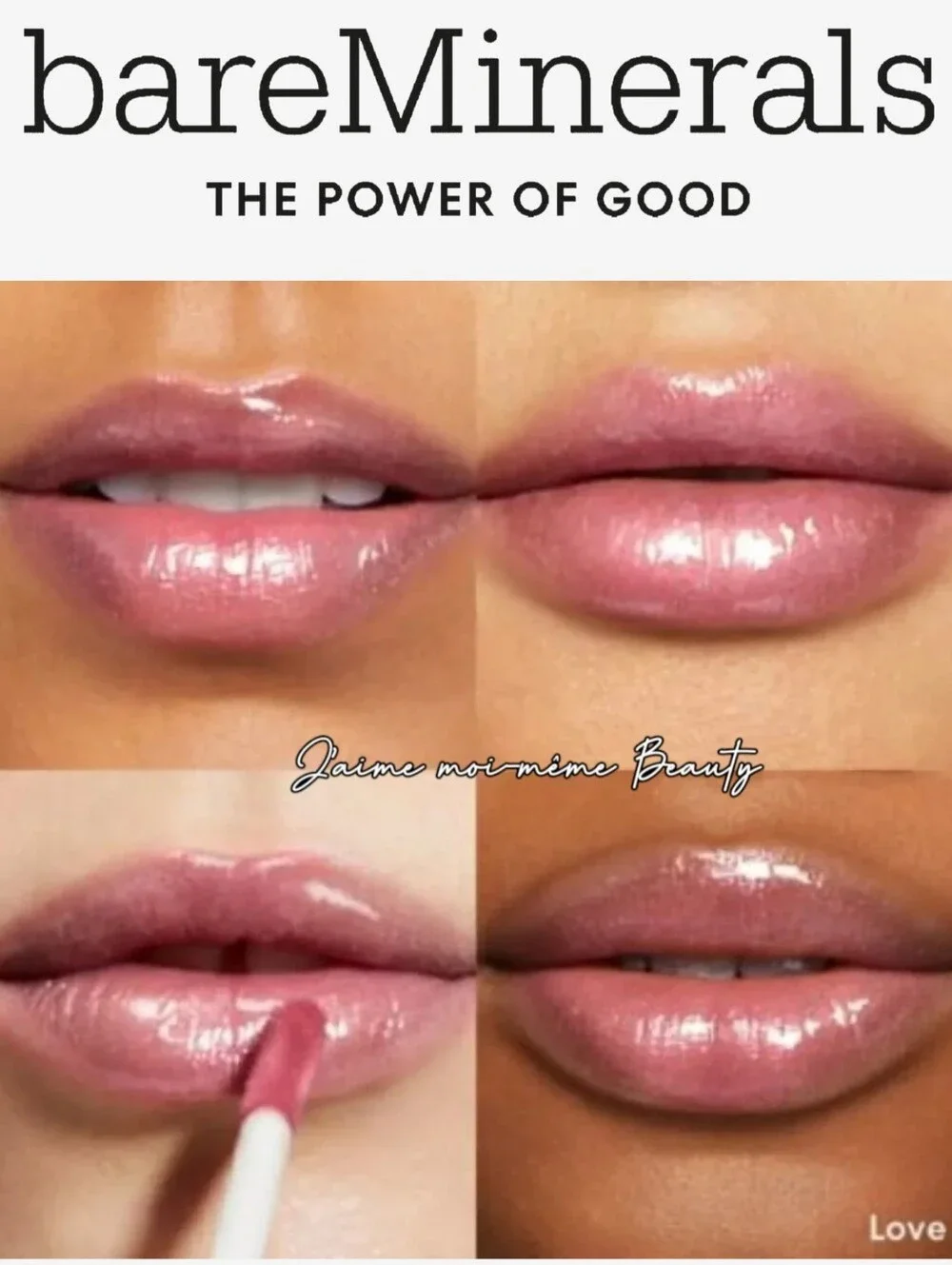 BareMinerals Mineralist LOVE Gloss Liquid Lip Balm -Sheer Cool Toned Mauve Pink